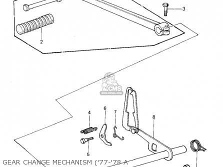 GEAR CHANGE MECHANISM ('77-'78 A - KZ1000A3A KZ1000 1979 CANADA