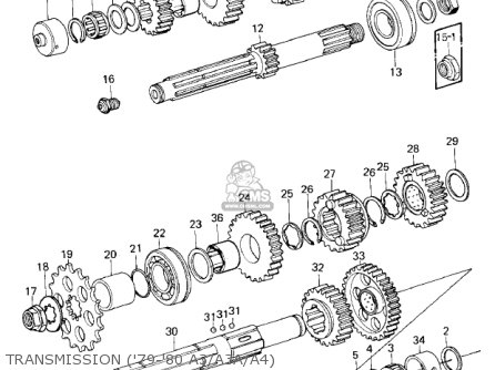 TRANSMISSION ('79-'80 A3/A3A/A4) - KZ1000A3A KZ1000 1979 CANADA