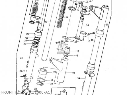 FRONT FORK (KZ1000-A1) - KZ1000A3A KZ1000 1979 CANADA