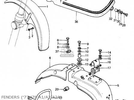 FENDERS ('77-'78 A1/A2/A2A) - KZ1000A3A KZ1000 1979 CANADA