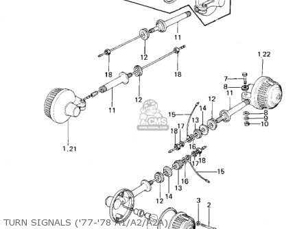 TURN SIGNALS ('77-'78 A1/A2/A2A) - KZ1000A3A KZ1000 1979 CANADA
