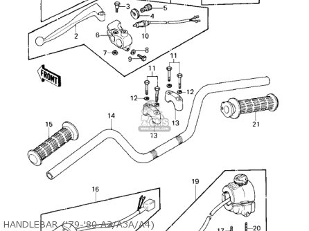 HANDLEBAR ('79-'80 A3/A3A/A4) - KZ1000A3A KZ1000 1979 CANADA
