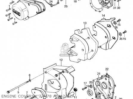 ENGINE COVERS ('77-'78 A1/A2/A2A - KZ1000A4 KZ1000 1980 CANADA