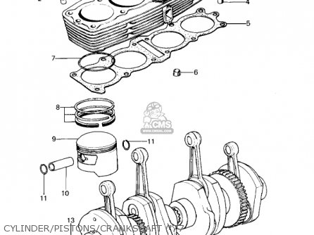 CYLINDER/PISTONS/CRANKSHAFT ('77 - KZ1000A4 KZ1000 1980 CANADA