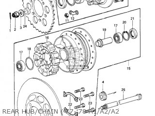 REAR HUB/CHAIN ('77-'78 A1/A2/A2 - KZ1000A4 KZ1000 1980 CANADA