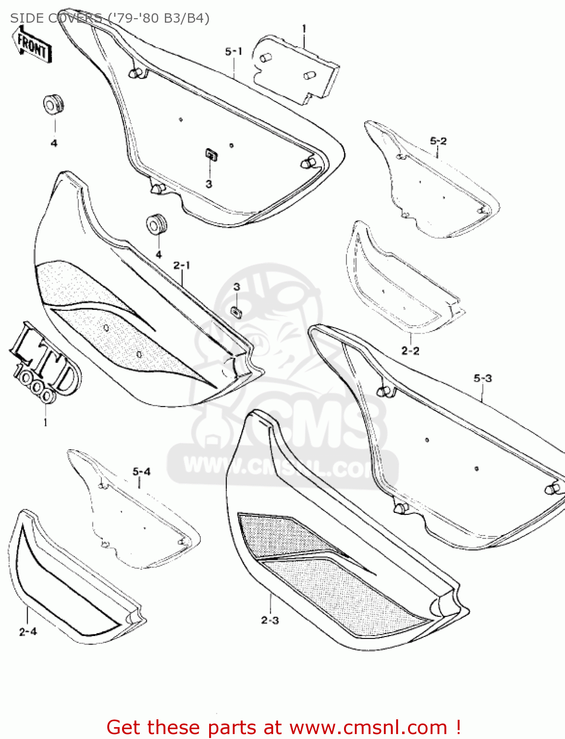 Kawasaki Kz1000b1 Kz1000 Ltd 1977 Usa Canada Side Covers 79 80 B3 B4