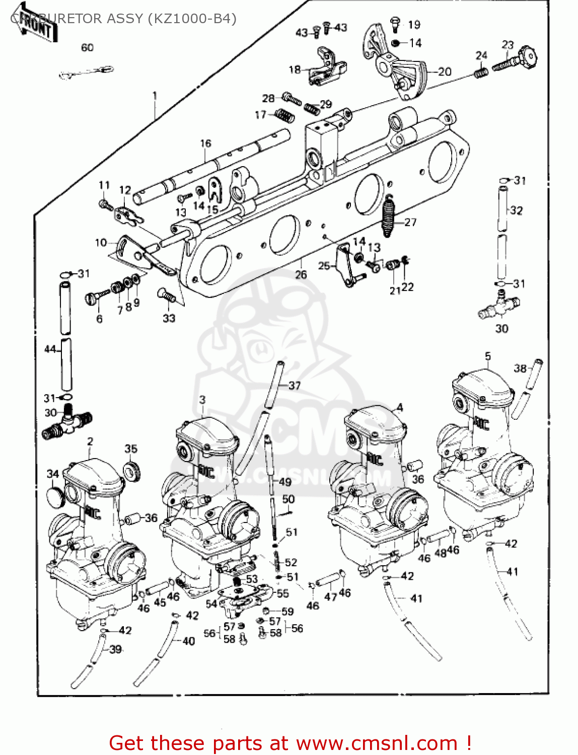 CARBURETOR ASSY (KZ1000-B4) KZ1000B1 KZ1000 LTD 1977 USA CANADA