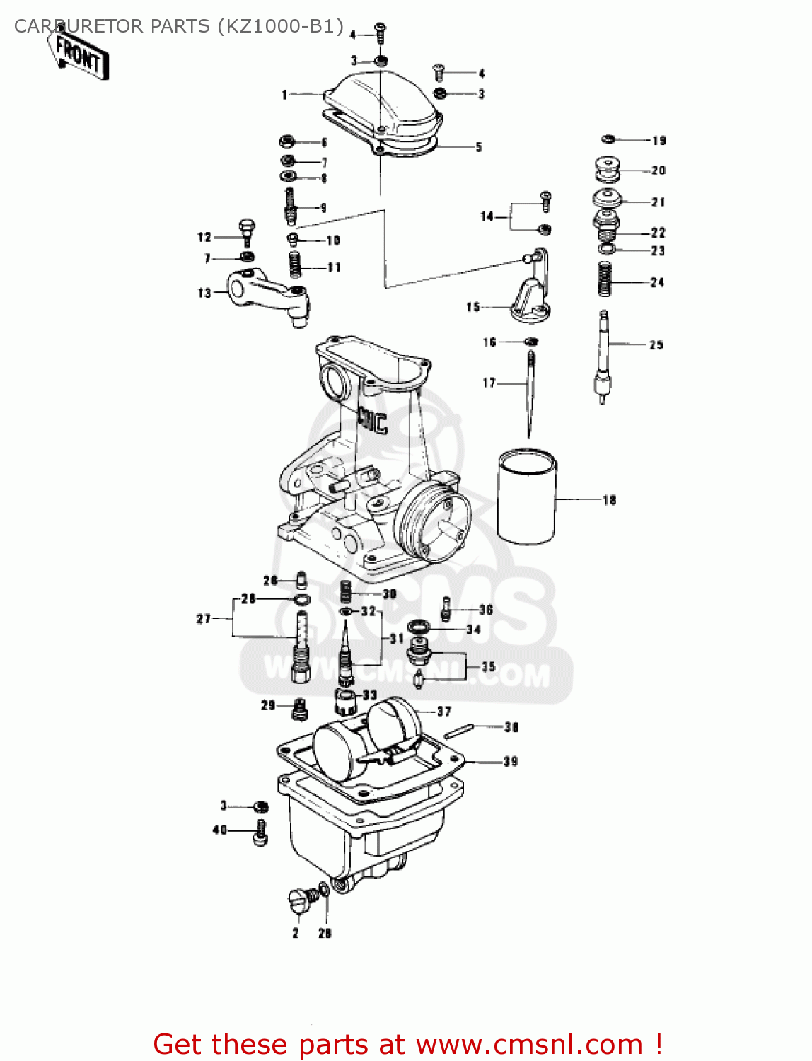 CARBURETOR PARTS (KZ1000-B1) KZ1000B1 KZ1000 LTD 1977 USA CANADA