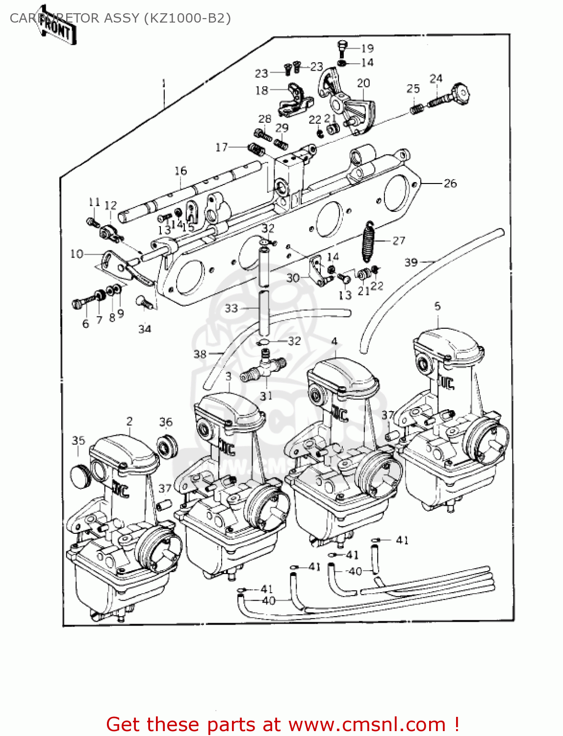 CARBURETOR ASSY (KZ1000-B2) KZ1000B1 KZ1000 LTD 1977 USA CANADA