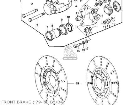 FRONT BRAKE ('79-'80 B3/B4) - KZ1000B1 KZ1000 LTD 1977 USA CANADA