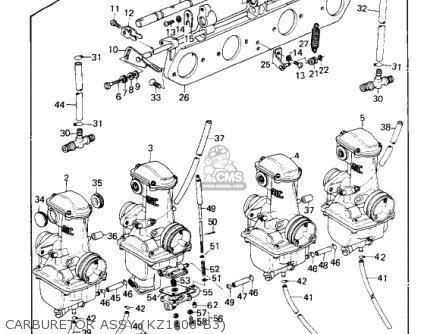 CARBURETOR ASSY (KZ1000-B3) - KZ1000B1 KZ1000 LTD 1977 USA CANADA