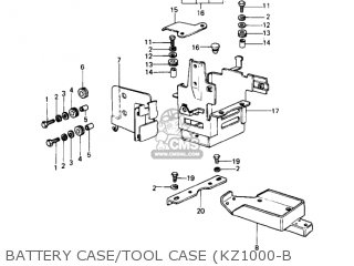 BATTERY CASE/TOOL CASE (KZ1000-B - KZ1000B1 KZ1000 LTD 1977 USA CANADA