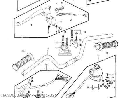 HANDLEBAR ('77-'78 B1/B2) - KZ1000B1 KZ1000 LTD 1977 USA CANADA