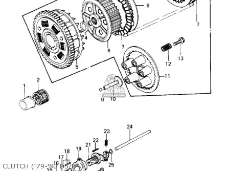 CLUTCH ('79-'80 B3/B4) - KZ1000B1 KZ1000 LTD 1977 USA CANADA