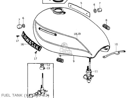 FUEL TANK (KZ1000-B2) - KZ1000B1 KZ1000 LTD 1977 USA CANADA