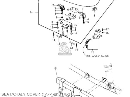 SEAT/CHAIN COVER ('77-'78 B1/B2) - KZ1000B1 KZ1000 LTD 1977 USA CANADA