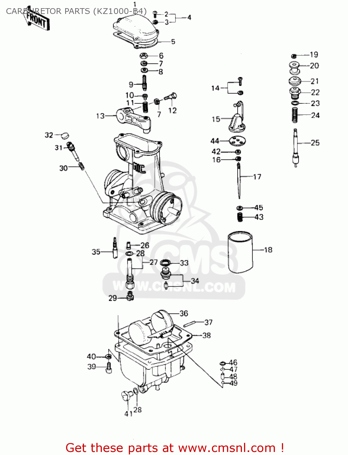 CARBURETOR PARTS (KZ1000-B4) KZ1000B2 KZ1000 LTD 1978 USA CANADA