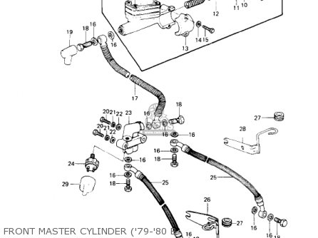 FRONT MASTER CYLINDER ('79-'80 B - KZ1000B2 KZ1000 LTD 1978 USA CANADA
