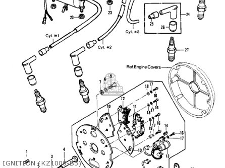 IGNITION (KZ1000-B3) - KZ1000B2 KZ1000 LTD 1978 USA CANADA