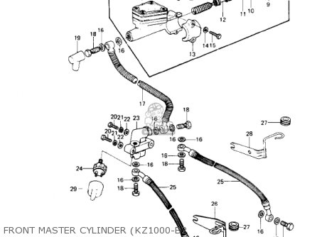 FRONT MASTER CYLINDER (KZ1000-B2 - KZ1000B2 KZ1000 LTD 1978 USA CANADA