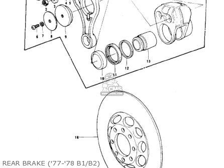 REAR BRAKE ('77-'78 B1/B2) - KZ1000B2 KZ1000 LTD 1978 USA CANADA
