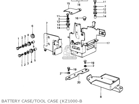 BATTERY CASE/TOOL CASE (KZ1000-B - KZ1000B2 KZ1000 LTD 1978 USA CANADA