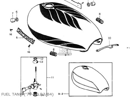FUEL TANK ('79-'80 B3/B4) - KZ1000B2 KZ1000 LTD 1978 USA CANADA