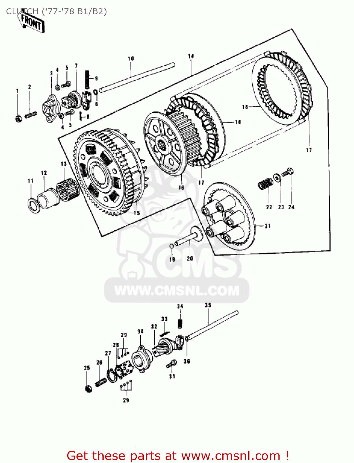 CLUTCH ('77-'78 B1/B2) KZ1000B3 KZ1000 LTD 1979 USA CANADA