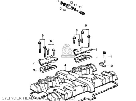 CYLINDER HEAD COVER ('79-'80 B3/ - KZ1000B3 KZ1000 LTD 1979 USA CANADA