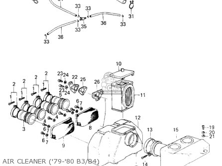 AIR CLEANER ('79-'80 B3/B4) - KZ1000B3 KZ1000 LTD 1979 USA CANADA