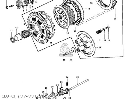 CLUTCH ('77-'78 B1/B2) - KZ1000B3 KZ1000 LTD 1979 USA CANADA