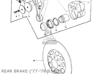 REAR BRAKE ('77-'78 B1/B2) - KZ1000B3 KZ1000 LTD 1979 USA CANADA