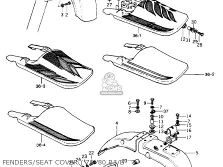 FENDERS/SEAT COVER ('79-'80 B3/B - KZ1000B3 KZ1000 LTD 1979 USA CANADA