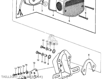 TAILLIGHT ('79-'80 B3/B4) - KZ1000B3 KZ1000 LTD 1979 USA CANADA
