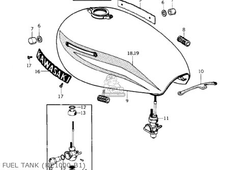 FUEL TANK (KZ1000-B1) - KZ1000B3 KZ1000 LTD 1979 USA CANADA