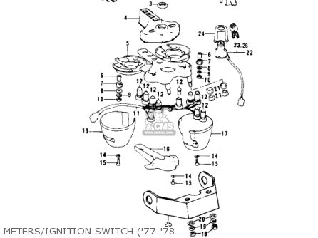 METERS/IGNITION SWITCH ('77-'78 - KZ1000B3 KZ1000 LTD 1979 USA CANADA