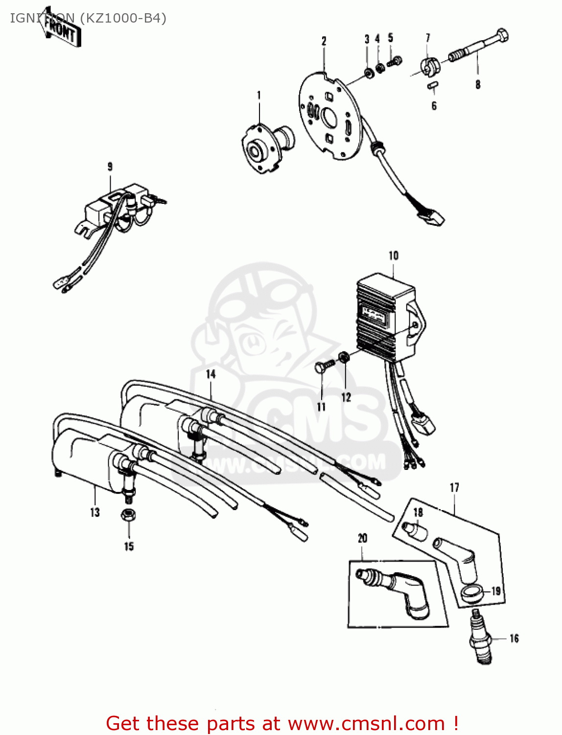 Kawasaki KZ1000B4 LTD 1980 USA CANADA IGNITION (KZ1000B4) buy