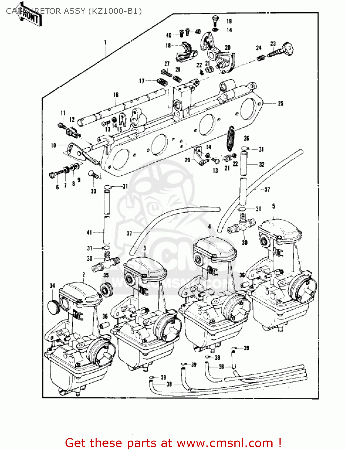 CARBURETOR ASSY (KZ1000-B1) KZ1000B4 LTD 1980 USA CANADA