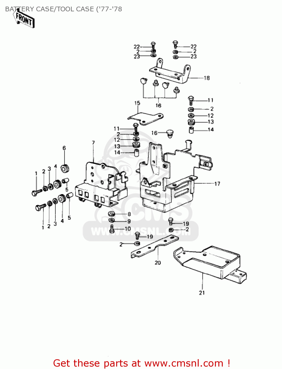 BATTERY CASE/TOOL CASE ('77-'78 KZ1000B4 LTD 1980 USA CANADA