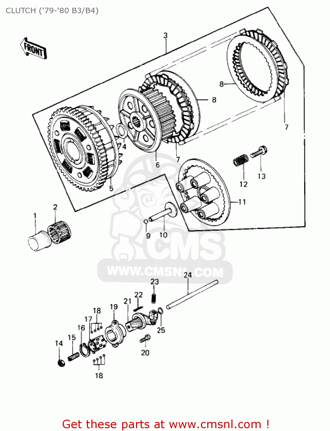 CLUTCH ('79-'80 B3/B4) KZ1000B4 LTD 1980 USA CANADA