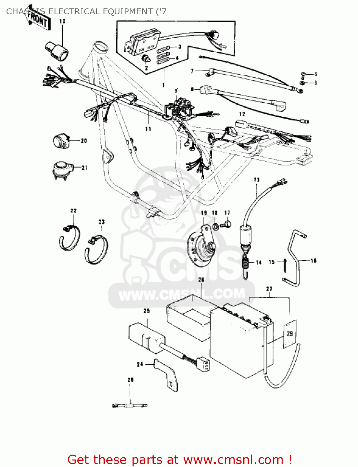 CHASSIS ELECTRICAL EQUIPMENT ('7 KZ1000B4 LTD 1980 USA CANADA