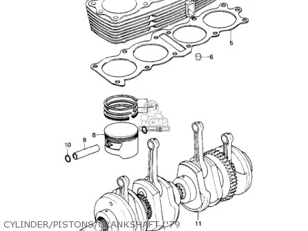 CYLINDER/PISTONS/CRANKSHAFT ('79 - KZ1000B4 LTD 1980 USA CANADA