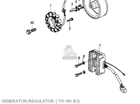 GENERATOR/REGULATOR ('79-'80 B3/ - KZ1000B4 LTD 1980 USA CANADA