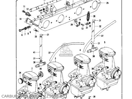 CARBURETOR ASSY (KZ1000-B1) - KZ1000B4 LTD 1980 USA CANADA