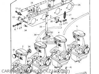 CARBURETOR ASSY (KZ1000-B2) - KZ1000B4 LTD 1980 USA CANADA