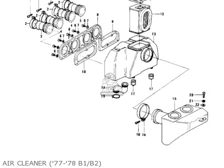 AIR CLEANER ('77-'78 B1/B2) - KZ1000B4 LTD 1980 USA CANADA