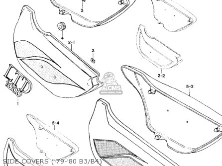 SIDE COVERS ('79-'80 B3/B4) - KZ1000B4 LTD 1980 USA CANADA