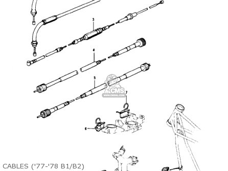 CABLES ('77-'78 B1/B2) - KZ1000B4 LTD 1980 USA CANADA