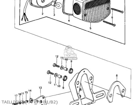 TAILLIGHT ('77-'78 B1/B2) - KZ1000B4 LTD 1980 USA CANADA
