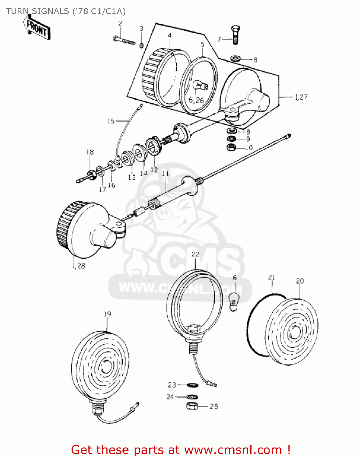 TURN SIGNALS ('78 C1/C1A) KZ1000C1 POLICE 1000 1978 CANADA